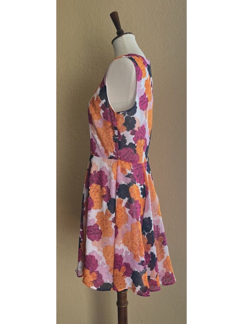 Maison Jules Fit & Flare Cocktail Dress Large Sleeveless - Picture 4 of 12